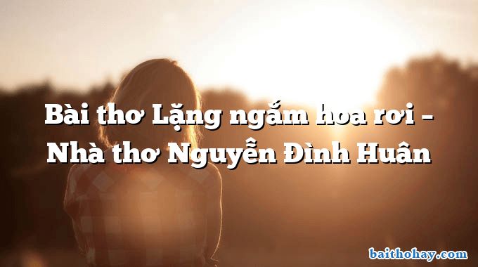 Bài thơ Lặng ngắm hoa rơi – Nhà thơ Nguyễn Đình Huân