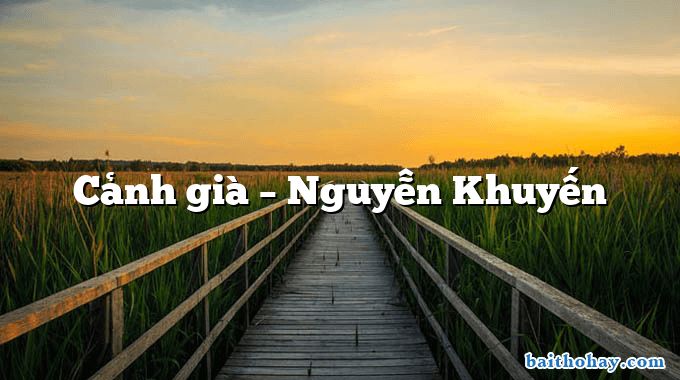 Cảnh già  –  Nguyễn Khuyến