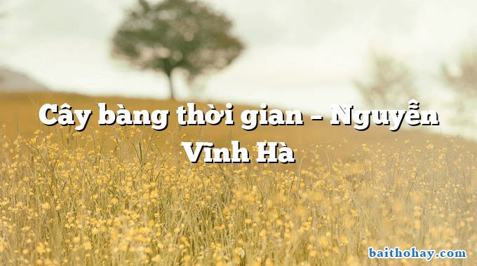 Cây bàng thời gian – Nguyễn Vĩnh Hà