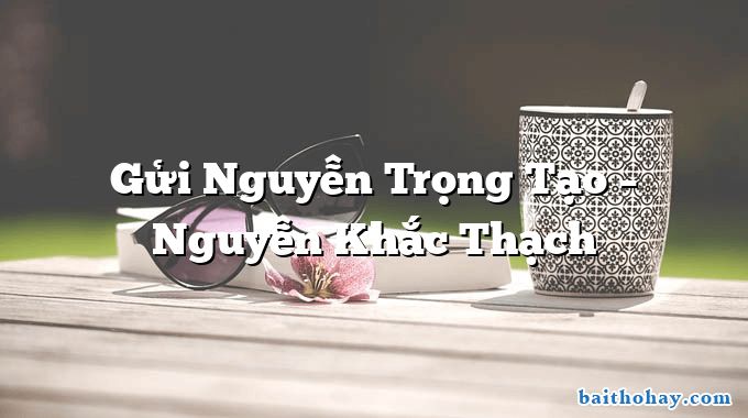 Gửi Nguyễn Trọng Tạo  –  Nguyễn Khắc Thạch