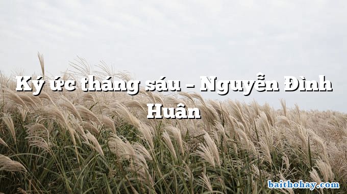 Ký ức tháng sáu – Nguyễn Đình Huân