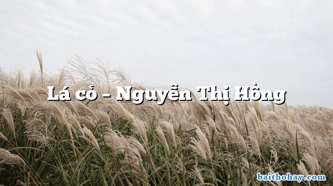 Lá cỏ  –  Nguyễn Thị Hồng