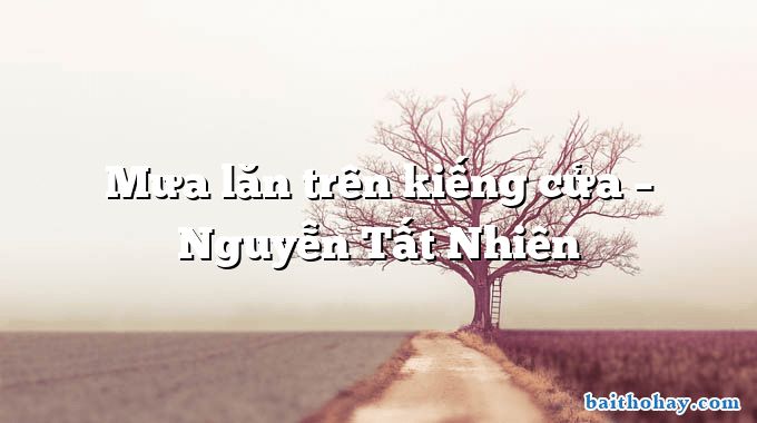 Mưa lăn trên kiếng cửa  –  Nguyễn Tất Nhiên