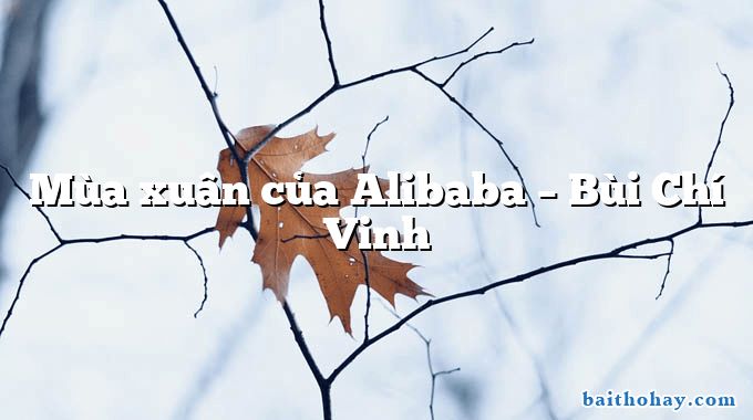 Mùa xuân của Alibaba  –  Bùi Chí Vinh