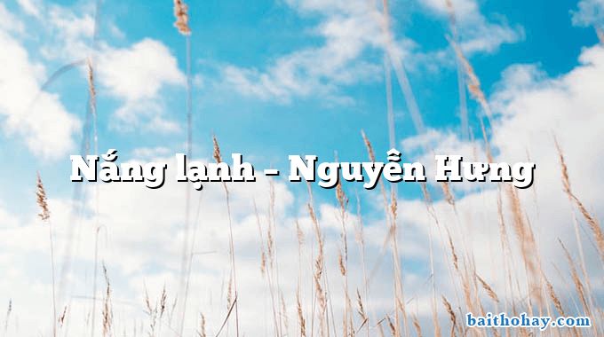 Nắng lạnh – Nguyễn Hưng