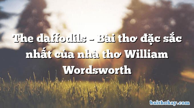 The daffodils – Bài thơ đặc sắc nhất của nhà thơ William Wordsworth