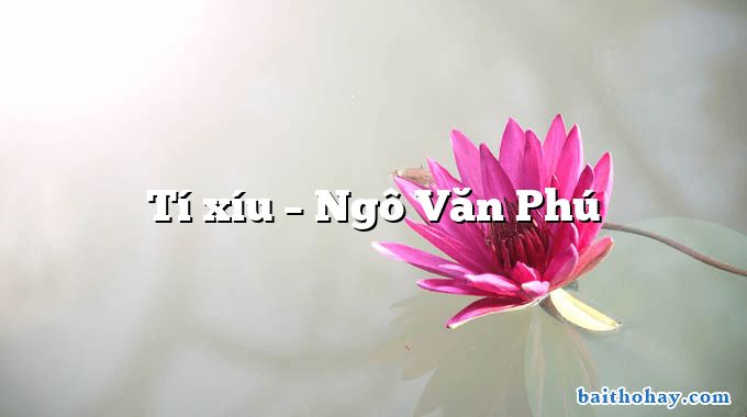Tí xíu – Ngô Văn Phú