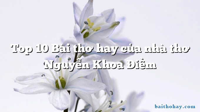 Top 10 Bài thơ hay của nhà thơ Nguyễn Khoa Điềm