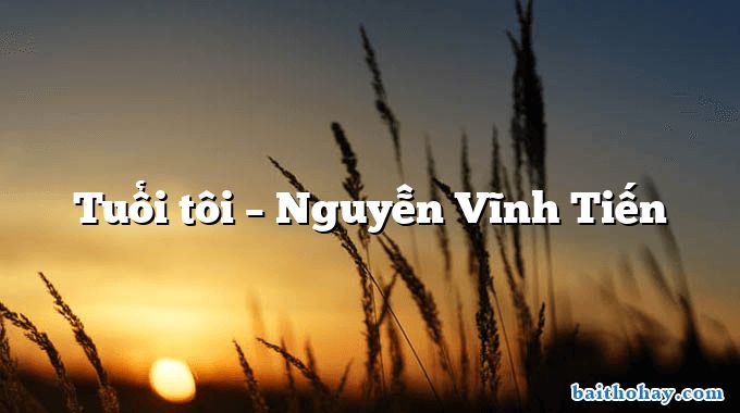Tuổi tôi  –  Nguyễn Vĩnh Tiến