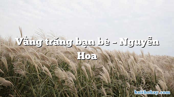 Vầng trăng bạn bè – Nguyễn Hoa
