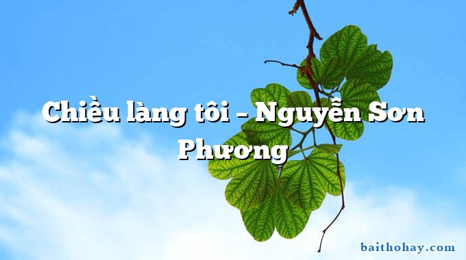 Chiều làng tôi – Nguyễn Sơn Phương