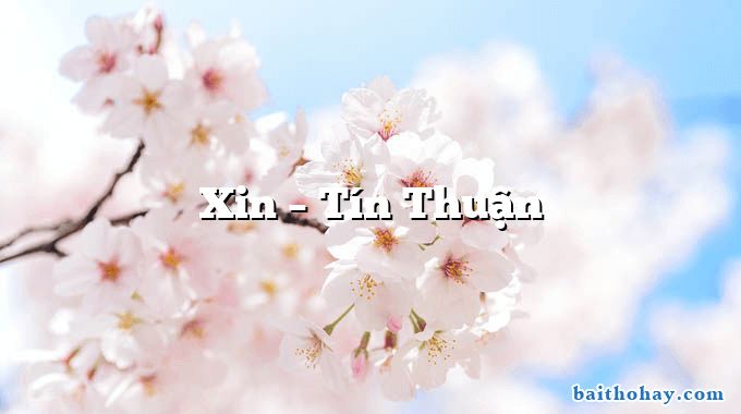 Xin – Tín Thuận